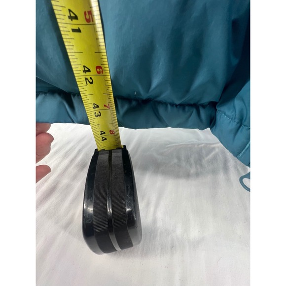 Columbia Omni Heat Long Puffer Jacket Teal Hooded Full Zip Women's Size L - Picture 8 of 10